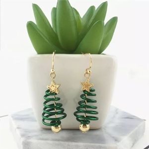Festive Christmas Tree Earrings
